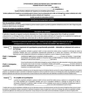 ATTESTATION DE L’ARTICLE 302
