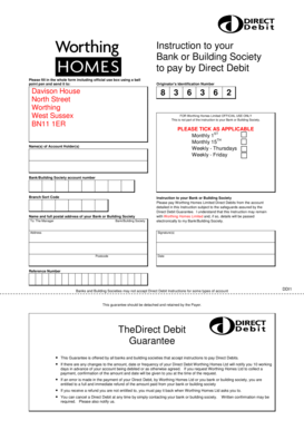 Direct Debit Instruction Form