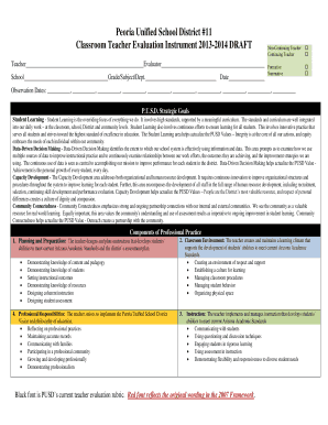 Teacher Evaluation Form