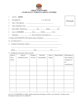 Job Application Form