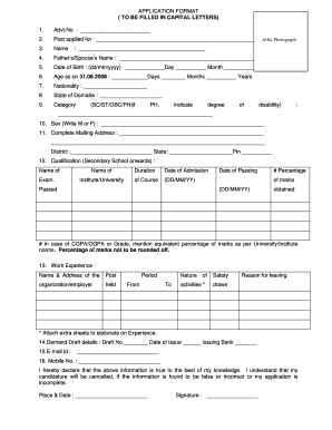 Job Application Form