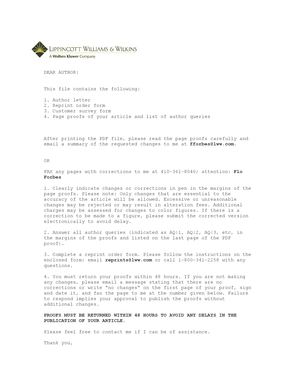 Journal Article Proof Correction Form