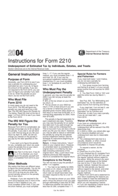Form 2210 Instructions