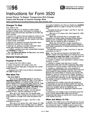 Form 3520 Instructions