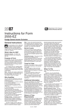 Instructions for Form 2555-EZ