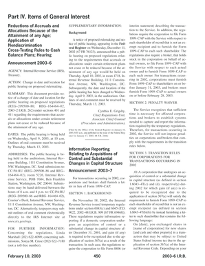 IRS Form 1099-CAP Instructions