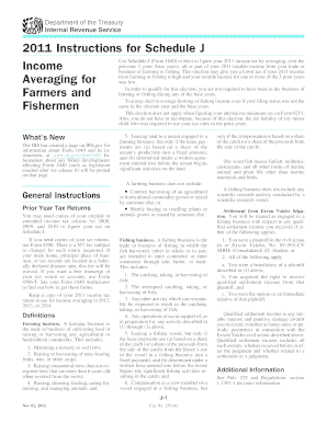 2011 Instructions for Schedule J
