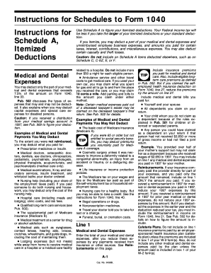 Schedule A Instructions