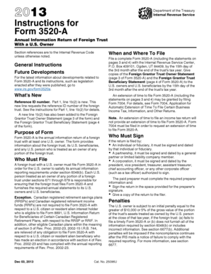 Form 3520-A Instructions