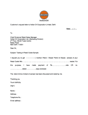 indian oil letterhead