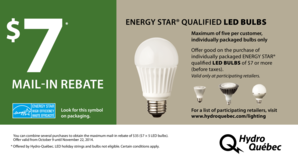 Hydro-Québec LED Bulb Mail-In Rebate Form