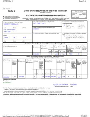 SEC Form 4 Statement of Changes in Beneficial Ownership