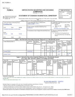 SEC Form 4 Statement of Changes in Beneficial Ownership