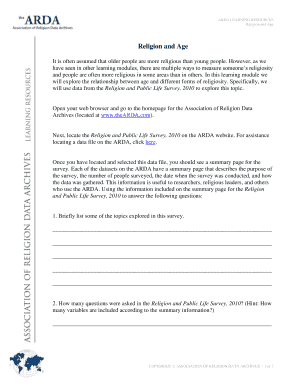 Religion and Age Learning Module