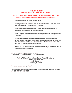 Army Aviation Center Federal Credit Union Membership Application