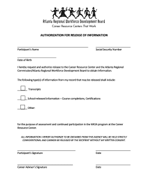 Authorization for Release of Information