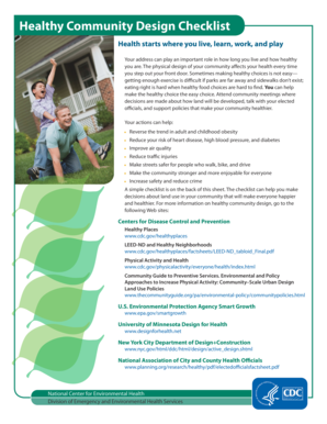 Healthy Community Design Checklist