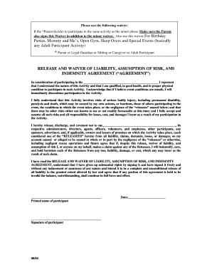 Adult Participant Waiver Form
