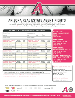 Arizona Real Estate Agent Nights Order Form