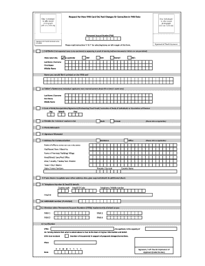 Request for New PAN Card or Changes in PAN Data
