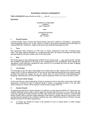 Rooming House Agreement