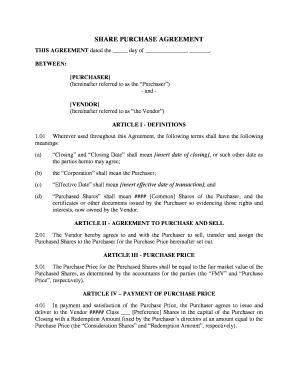 Share Purchase Agreement