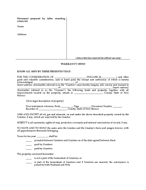 New Mexico Warranty Deed