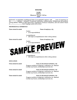 Resume Template