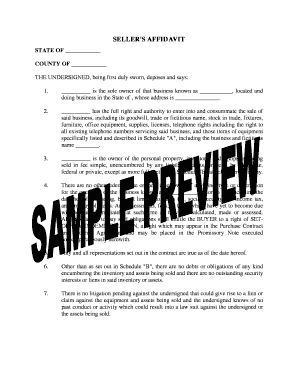 Seller's Affidavit