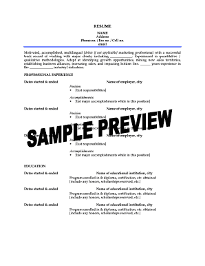 Resume Template