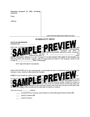 Mississippi Warranty Deed