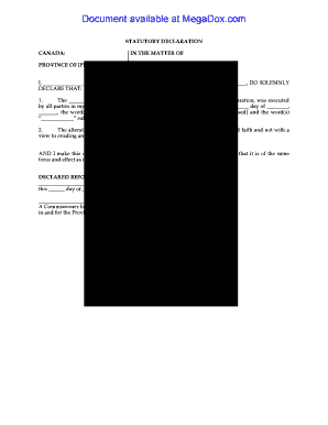Statutory Declaration