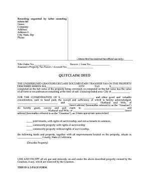 California Quitclaim Deed