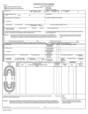 Dentist's Pre-Treatment Estimate Form