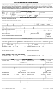 Uniform Residential Loan Application