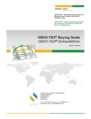 OEKO-TEX Buying Guide Form