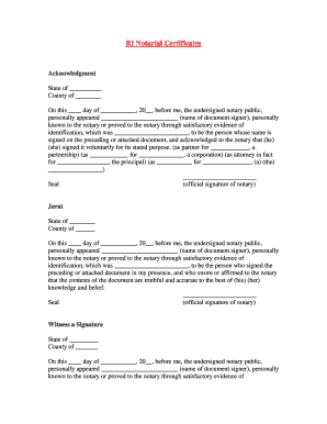 Notarial Certificates