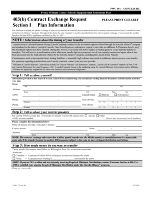Prince William County Schools 403(b) Contract Exchange Request