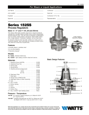 ES-152SS Process Regulator Form