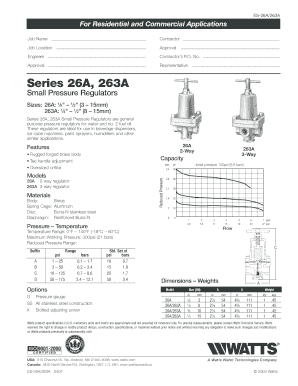ES-26A/263A Small Pressure Regulator Form