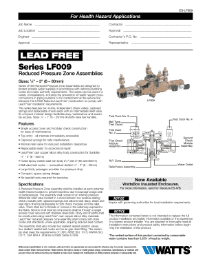 Reduced Pressure Zone Assembly Application