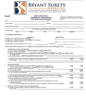 Commercial Crime Policy Application