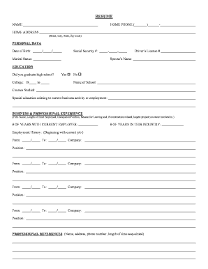 Resume Template