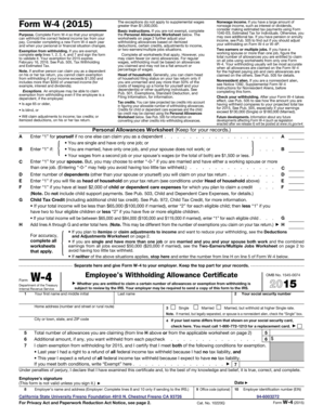 Form W-4 (2015)