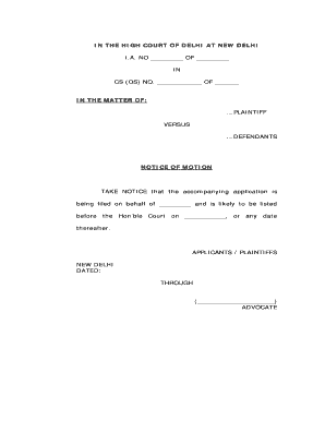 Delhi High Court Urgent Application