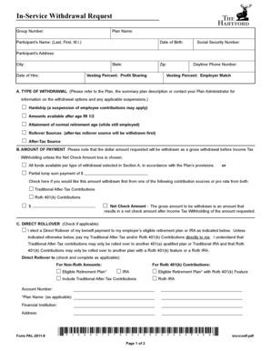 In-Service Withdrawal Request Form