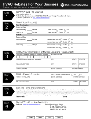 HVAC Rebate Application Form