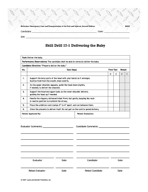 Emergency Care Baby Delivery Skill Drill