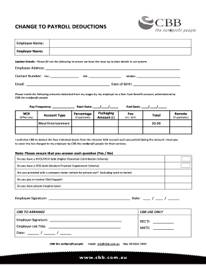 Employee Salary Packaging Declaration Form
