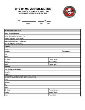 Rental Dwelling Identification Form